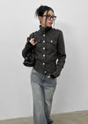 Meloding Vintage High Neck Jacket