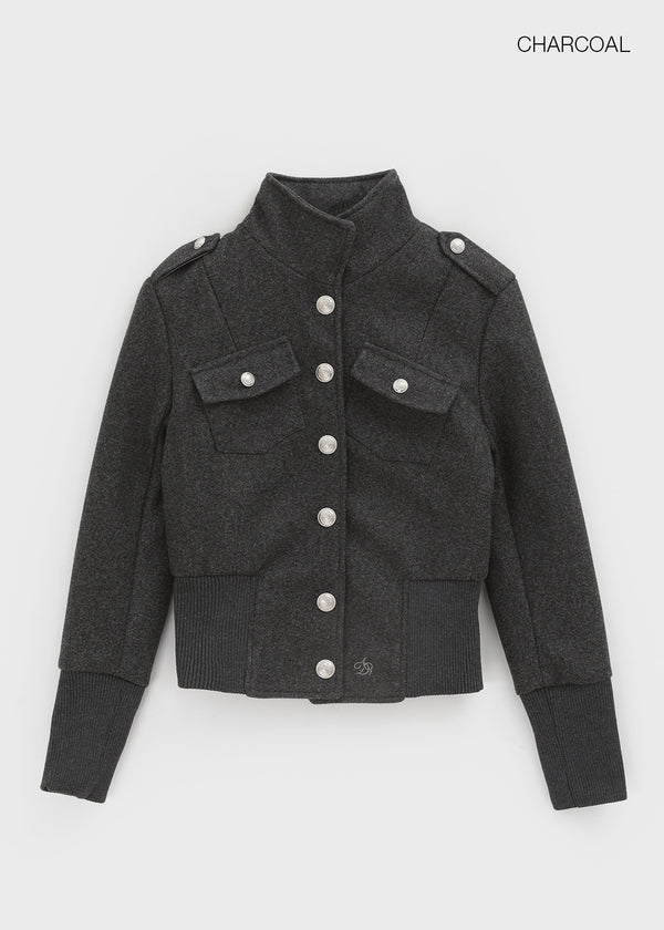 Meloding Vintage High Neck Jacket