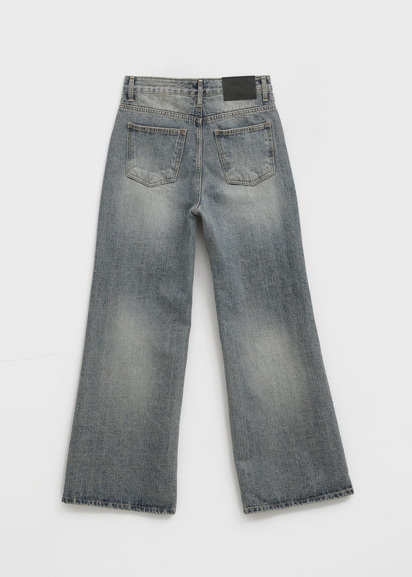 Hikin Washing Wide Bootcut Denim Pants