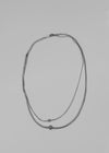 Meto Silver Ball Layered Necklace