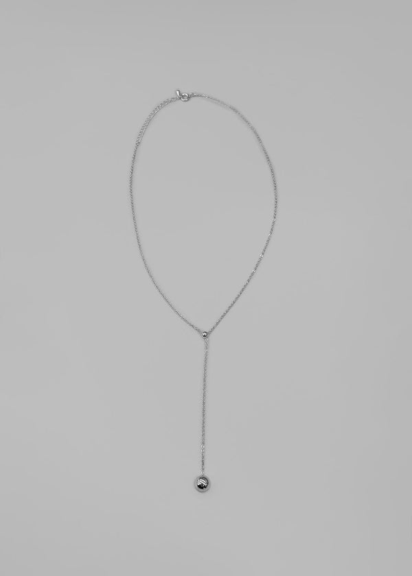 Clunning Silver Ball Drop Necklace