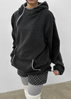 Bulpen High Neck Zipper Fleece Hoodie