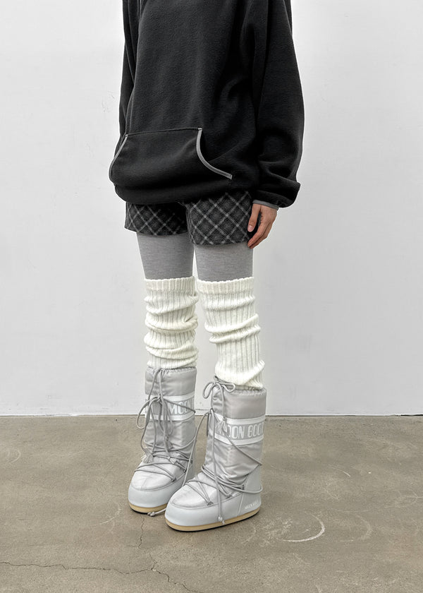 Skoya Wool Check Banding Shorts