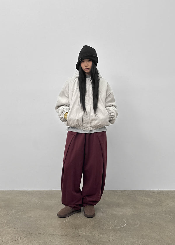 (UNISEX) Byak Pintuck Balloon Two-Way Banding Pants