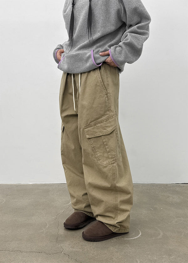 (UNISEX) Epsol Balloon Washing Cargo Banding Pants