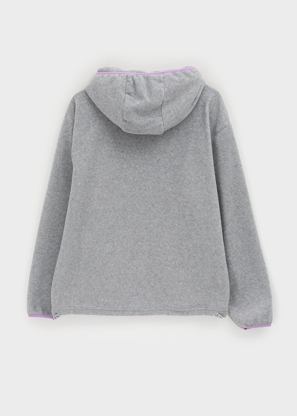 Bulpen High Neck Zipper Fleece Hoodie