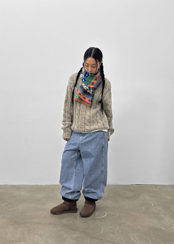 Nishi Basic Wide Denim Pants