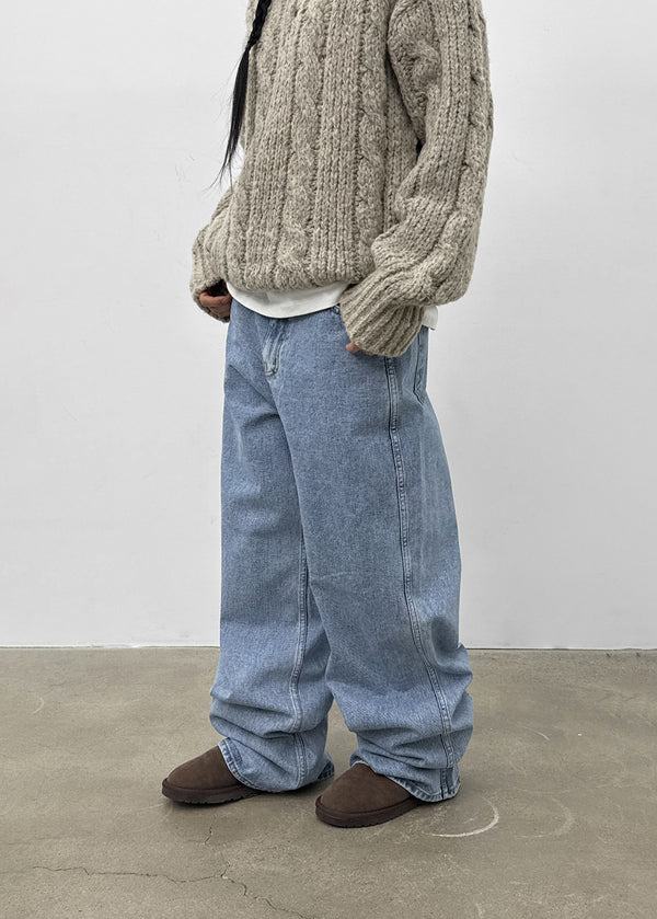 Nishi Basic Wide Denim Pants