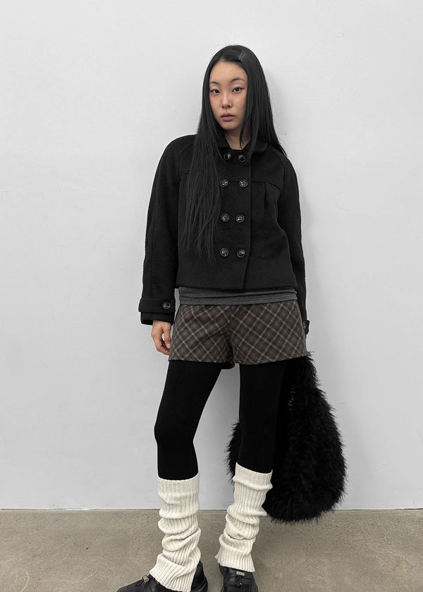 Kasha Double Button Short Coat (2 Oz)