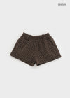 Skoya Wool Check Banding Shorts