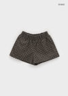 Skoya Wool Check Banding Shorts