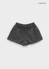 Skoya Wool Check Banding Shorts