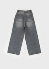 Maoton Washed Wide Denim Pants