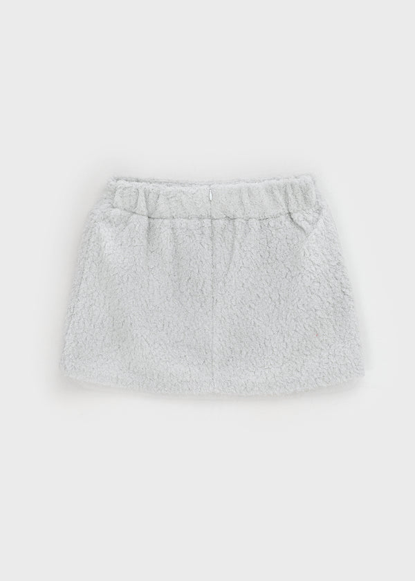 Mobern Back Banding Fur Miniskirt