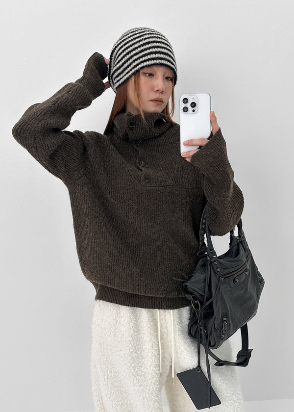 Coltem High Neck Warmer Turtleneckr Knit