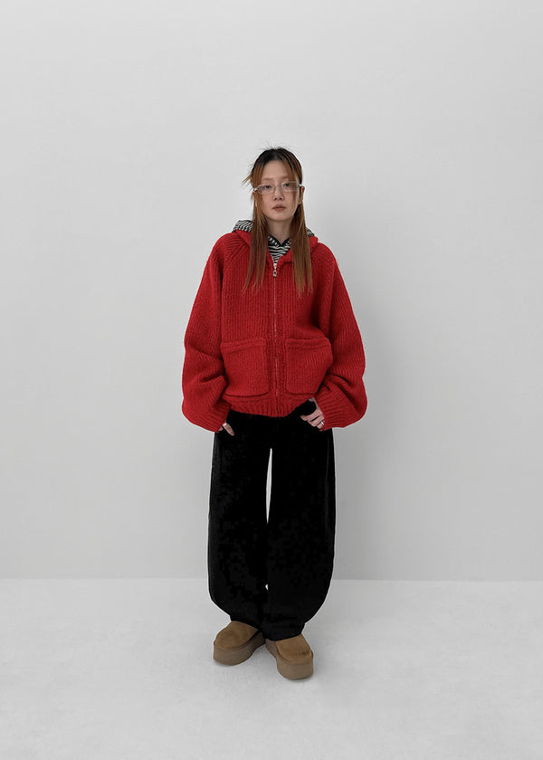 Neton Stripe Fleece Hooded Long Sleeve T-shirt