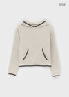 Neton Stripe Fleece Hooded Long Sleeve T-shirt