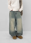 Huton Washed Wide Denim Pants