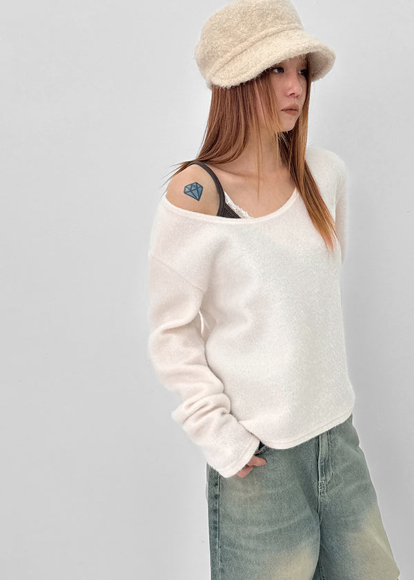 Monchern Fleece U-neck Long-sleeved T-shirt