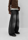 Maoton Washed Wide Denim Pants