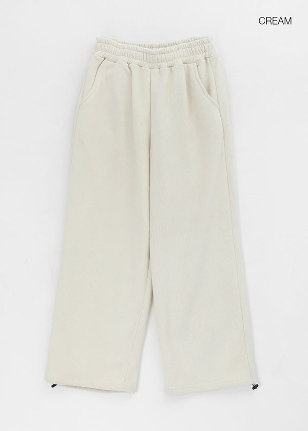 (UNISEX) Quilted Boa Fur Corduroy Wide Balloon Pants