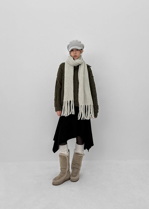 Angel Knit Newsboy Cap Angora 60%