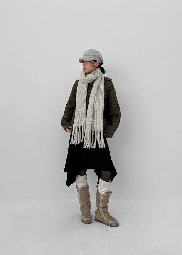 Febular Button Cable Knit