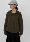 Febular Button Cable Knit