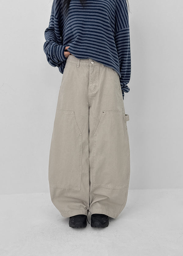 (UNISEX) Trankie Carpenter Balloon Wide Cotton Pants