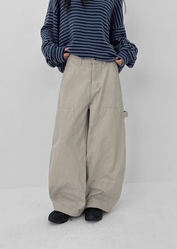(UNISEX) Trankie Carpenter Balloon Wide Cotton Pants