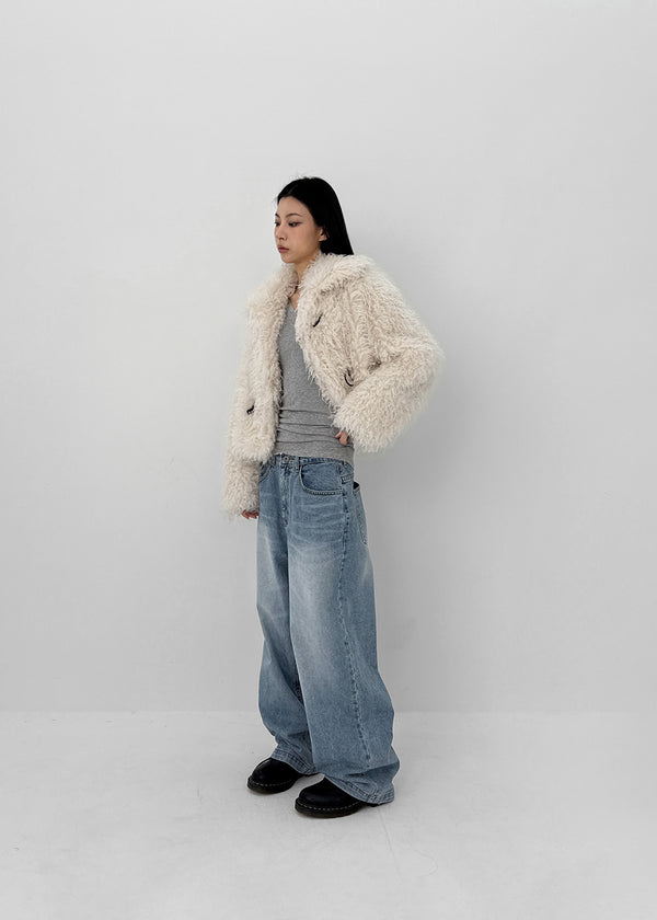 Yoshi High-neck Duffle Fur Jacket