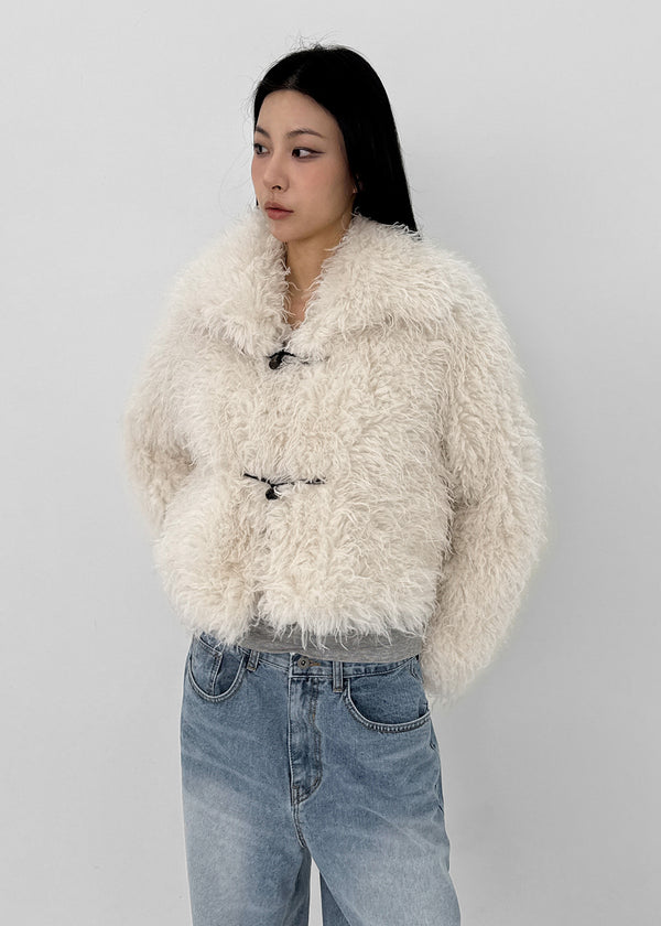 Yoshi High-neck Duffle Fur Jacket