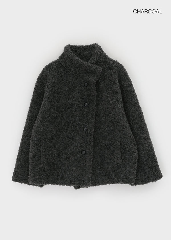 Air Wool High Neck Mustang Half Jacket