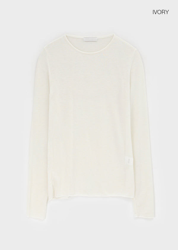 Moteng Basic Round Long Sleeve T-shirt