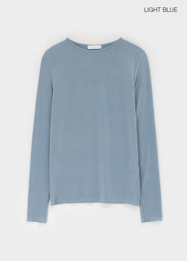 Moteng Basic Round Long Sleeve T-shirt