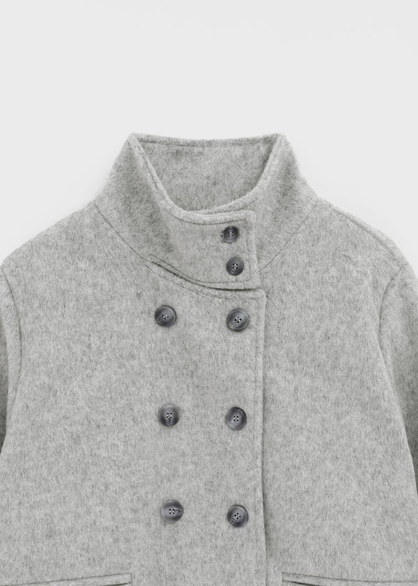 Batit High-neck Double Wool Half Coat (2 OZ)