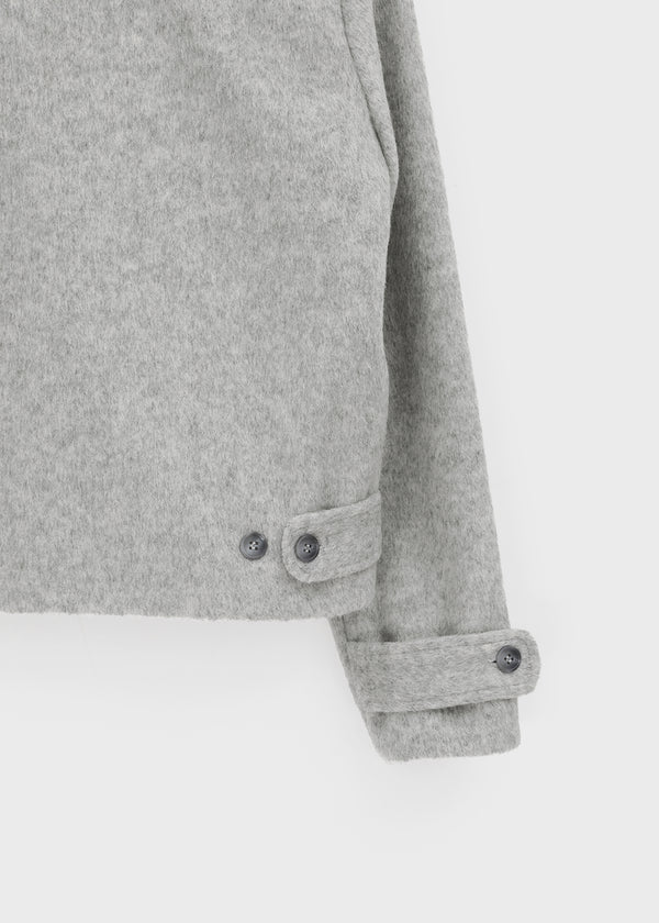 Batit High-neck Double Wool Half Coat (2 OZ)