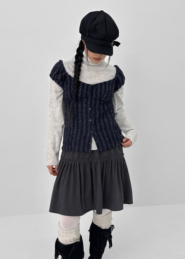 Pending Corduroy Frill Midi Skirt