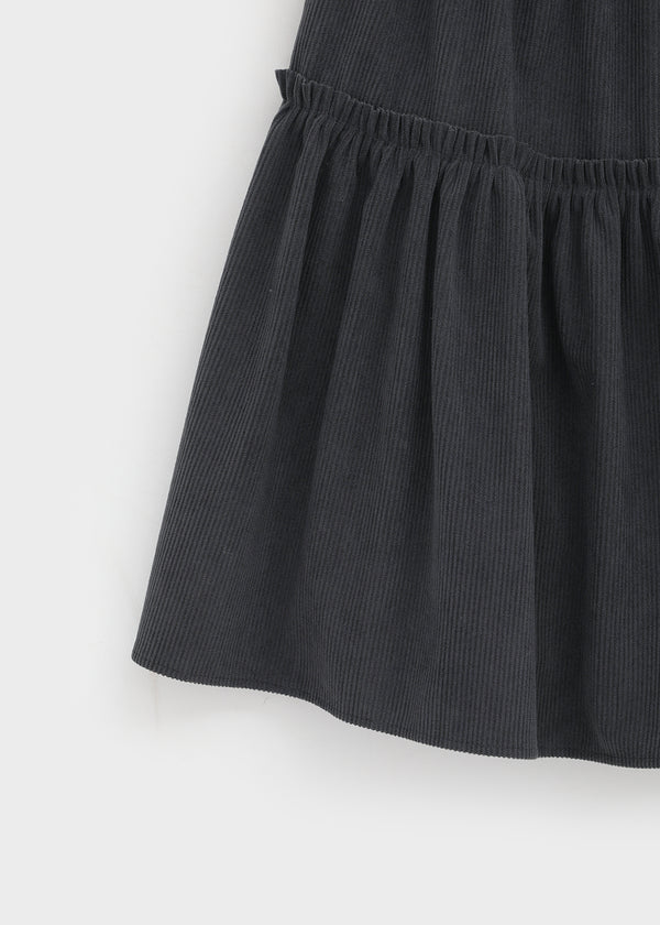 Pending Corduroy Frill Midi Skirt