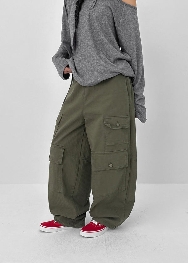 Norel Cargo Balloon Wide Pants