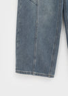 Lien Raised Ribbed Wide Denim Pants