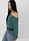 Berah Off-shoulder Long-sleeved T-shirt
