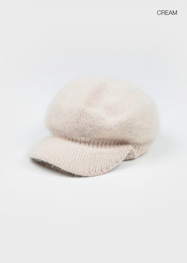 Angel Knit Newsboy Cap Angora 60%