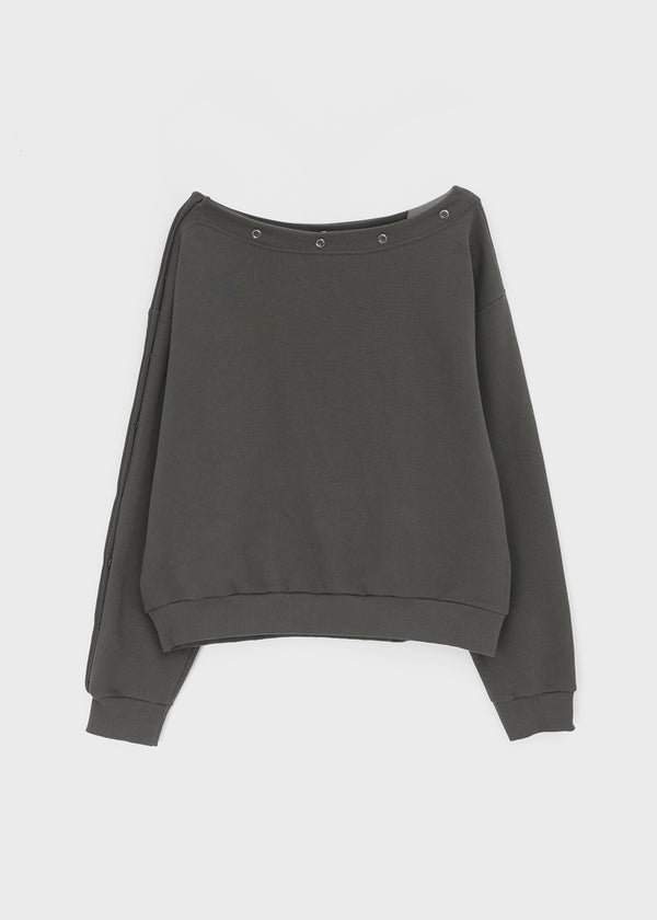 Herol Snap Button Off-shoulder Man-to-man