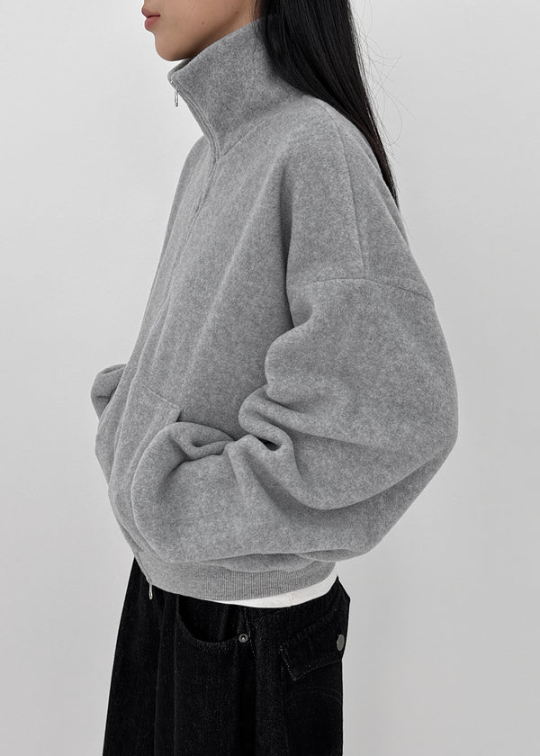 Melo Fleece High Neck Zip-up (Set Available)