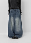 Currenty Washed Cut Fleece Denim Pants