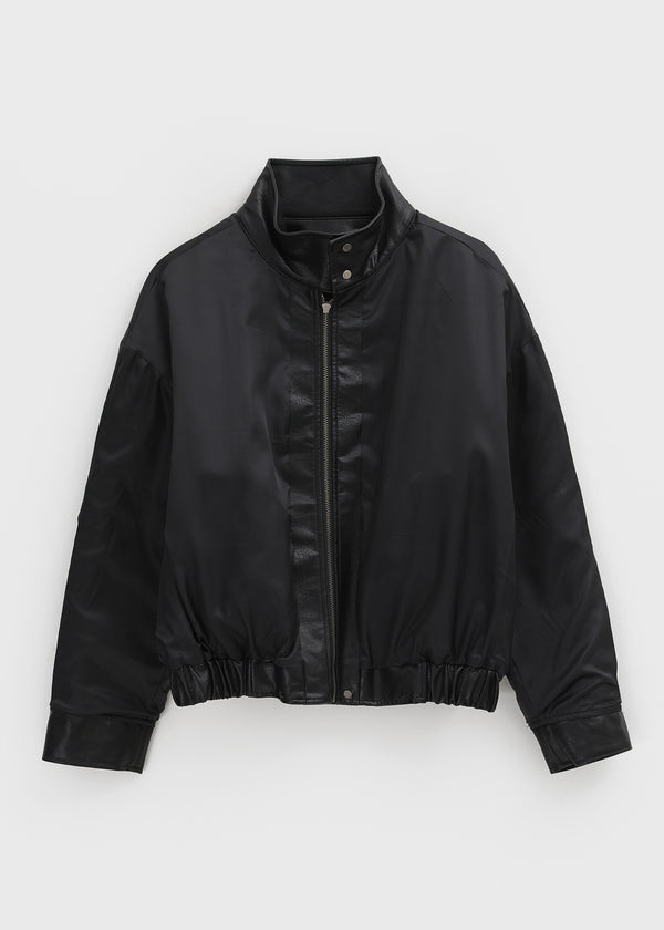 Shagle High-neck Fur Leather Jumper (2 Types) – BLACKUP