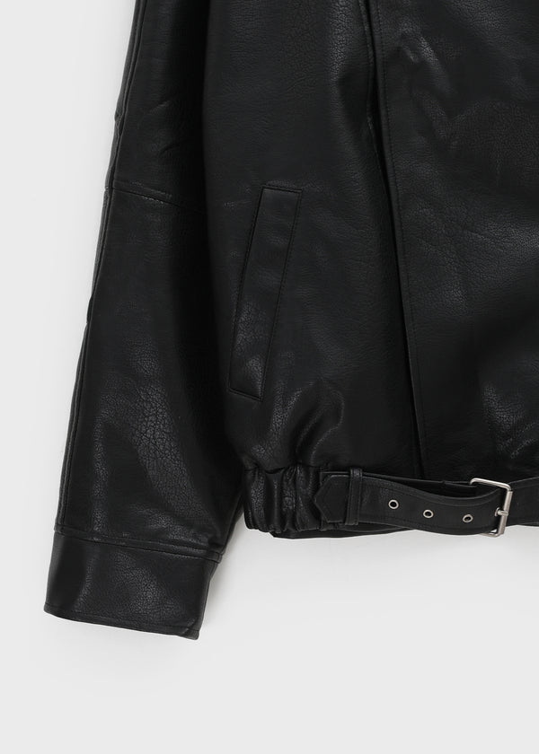 Shagle High-neck Fur Leather Jumper (2 Types) – BLACKUP