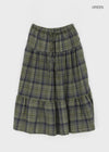 Aor Check Cancan Long Skirt