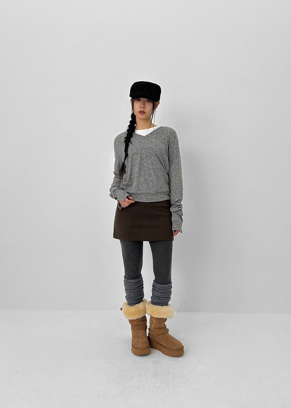 Noev Wool Miniskirt